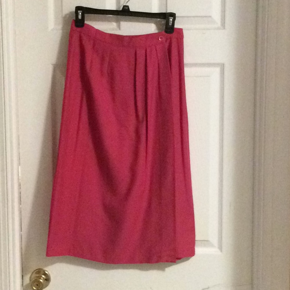 Fuchsia wrap around skirt